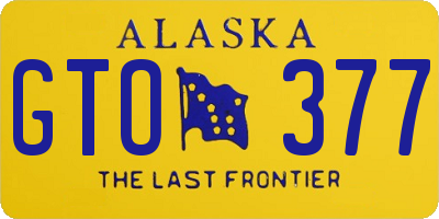 AK license plate GTO377