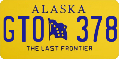 AK license plate GTO378