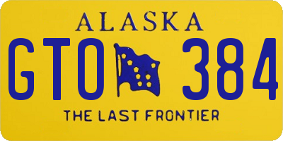 AK license plate GTO384