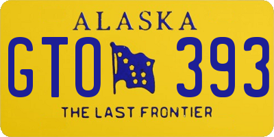 AK license plate GTO393