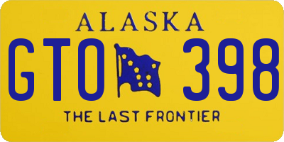 AK license plate GTO398