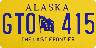 AK license plate GTO415