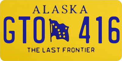 AK license plate GTO416