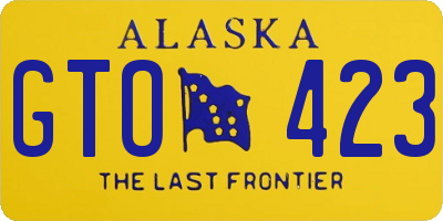 AK license plate GTO423