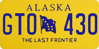 AK license plate GTO430