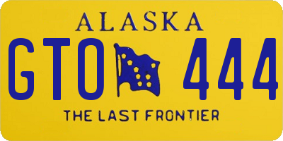 AK license plate GTO444