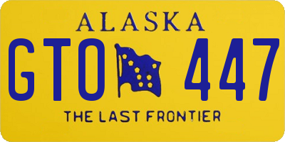 AK license plate GTO447