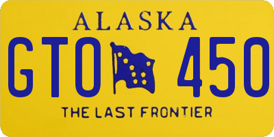 AK license plate GTO450