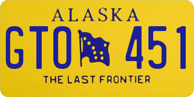 AK license plate GTO451