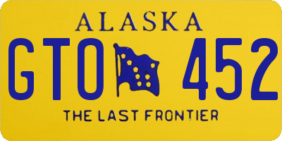 AK license plate GTO452