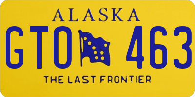 AK license plate GTO463