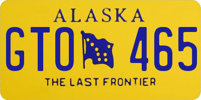 AK license plate GTO465