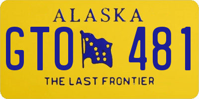 AK license plate GTO481