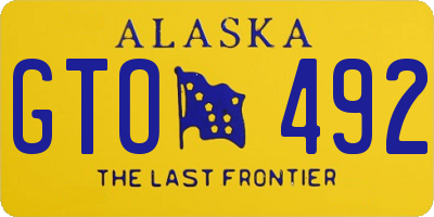 AK license plate GTO492