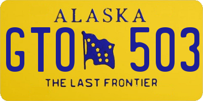 AK license plate GTO503