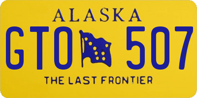 AK license plate GTO507