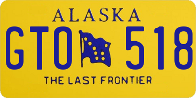 AK license plate GTO518