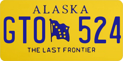 AK license plate GTO524
