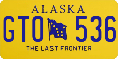 AK license plate GTO536
