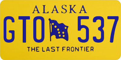 AK license plate GTO537