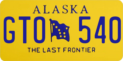 AK license plate GTO540