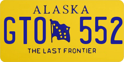 AK license plate GTO552