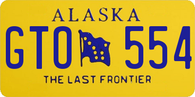 AK license plate GTO554
