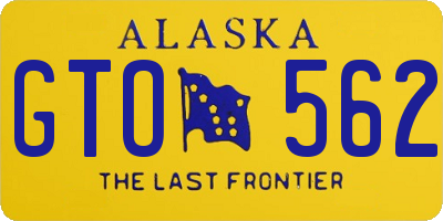 AK license plate GTO562