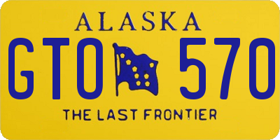 AK license plate GTO570