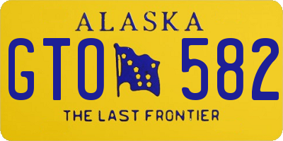 AK license plate GTO582