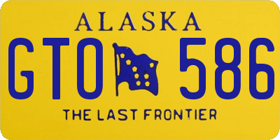AK license plate GTO586