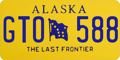 AK license plate GTO588