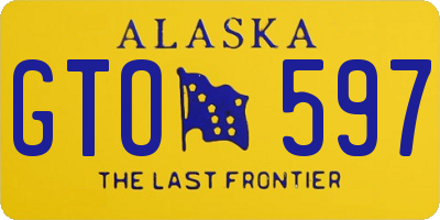 AK license plate GTO597