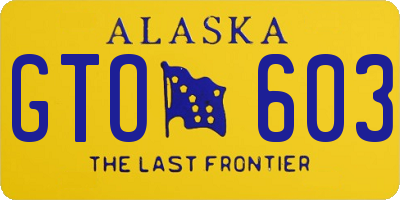 AK license plate GTO603