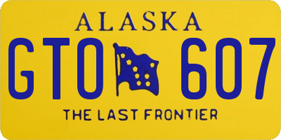AK license plate GTO607