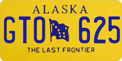 AK license plate GTO625