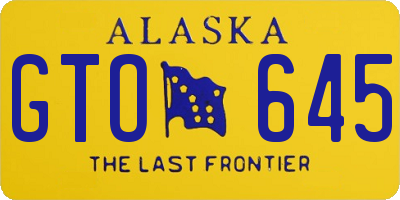 AK license plate GTO645