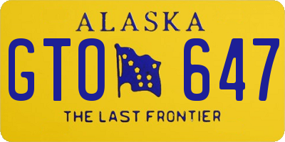 AK license plate GTO647