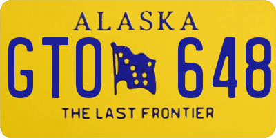 AK license plate GTO648