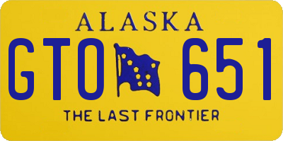 AK license plate GTO651