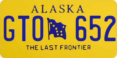 AK license plate GTO652