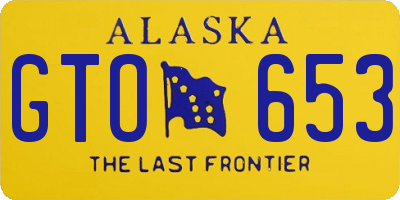 AK license plate GTO653