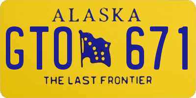 AK license plate GTO671