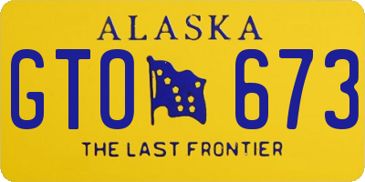 AK license plate GTO673