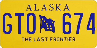 AK license plate GTO674