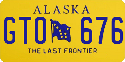 AK license plate GTO676
