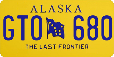 AK license plate GTO680