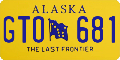 AK license plate GTO681