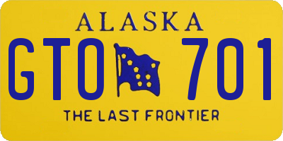 AK license plate GTO701