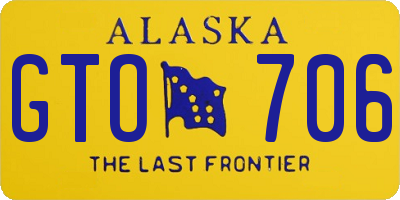 AK license plate GTO706